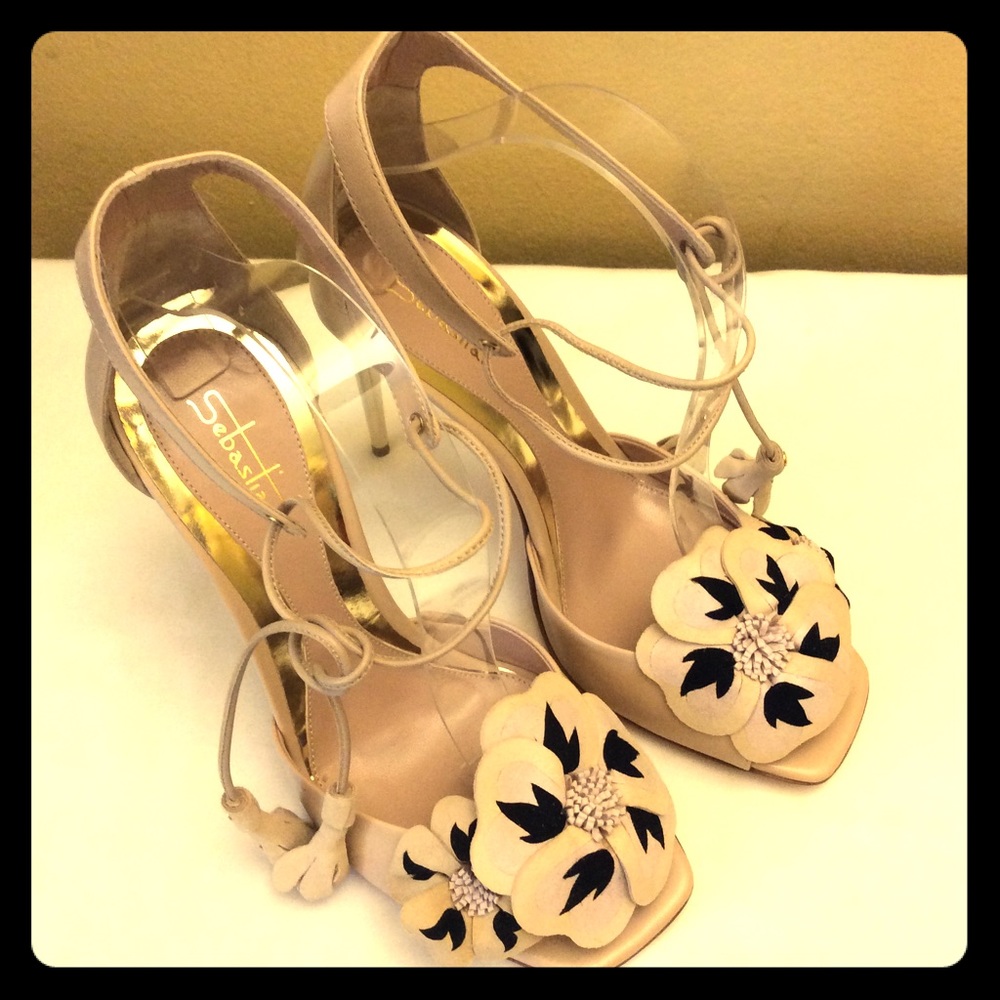 NWOT. Sebastian Milano strappy stilettos.